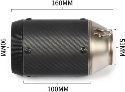 AR austin racing exhaust Universal For Bike (Stainless Steel)